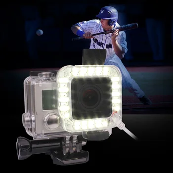 Andoer USB LED Objektīva Gredzens Flash Nightshot Aizpildīt Gaismas Lampas Jauno GoPro Hero 3 4+ 3 Standarts Ūdensdrošs Korpuss Gadījumā