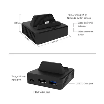 Mini iekštelpu/ourdoor Ieslēdziet HDMI video konvertēšanas bāzes portatīvo TV bāzes converter TNS-1828 spēles, piederumi