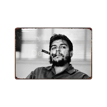 [ DecorMan ] Nobružāts Frizētava, Guevara Metāla SKĀRDA ZĪME Pasūtījuma vairumtirdzniecības Sienas gleznojumu Josla PUB Dekori, LT-1810