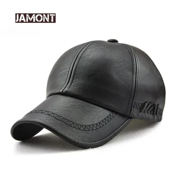 JAMONT Vīriešiem Beisbola cepure Ādas Modes Augstas Kvalitātes Gadījuma Zīmolu Vasaras Cietu Pu Ādas Snapback Cepures Kaulu Masculino Vairumtirdzniecība