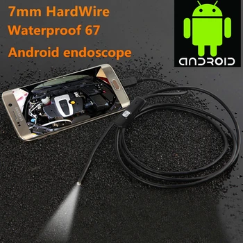 7mm Endoskopu, Usb Kameras HardWire vagoniņš Detektoru Endoscopio Boroscopio Kamera Endoscoop Otoscopio Android Tālrunis Borescope