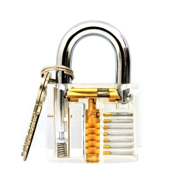 Atslēdznieks Rokas Instrumenti Lock Pick Iestatīt Caurspīdīgu Redzams Kā Prakses Piekaramo Atslēgu, Ar Salauztu Atslēgu Noņemt Āķi Dubultu Spriedzi Rindas