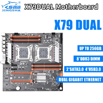 Jingsha X79 LGA2011 Dual CPU Mātesplates PCIE 16X E-USB3 ATX.0 SATA3 M. 2 SSD DDR3 Mainboard Xeon Procesors Spēļu galda