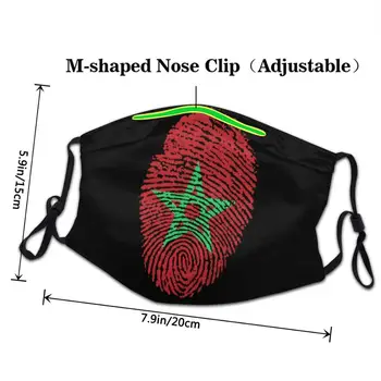 Marokas Karogu pirkstu Nospiedumu masque lv tissu lavable enfant mazgājams maska pm2.5 bērniem, vīriešiem, sievietēm, bērniem sejas maska mascarillaa tela