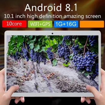 V10 Classic Planšetdatora 10.1 Collu HD Liela Ekrāna Android 8.10 Versiju Modes Portatīvo Tabletes 1G+16.G Balta Tablete
