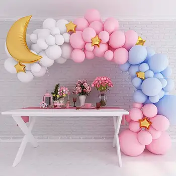 HUIRAN 122pcs Macaron Balonu Arkas Vainags Konfeti Globos Ballon Kāzas, Dzimšanas dienas Baloon Dzimšanas dienas svinības Dekors Bērniem, Baby Duša