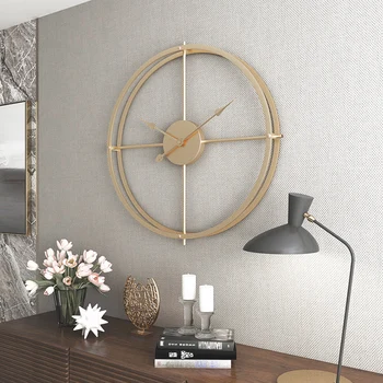 Ziemeļu sienas pulkstenis dzīvojamā istabā apdare minimālisma mājās klusums sienas karājas tabula atmosfēru radošas mūsdienu luksusa izslēgt pulkstenis