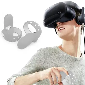 Jaunā VR Piederumi Aizsardzības Vāks Oculus Quest 2 VR Touch Kontrolieris Silikona Vāciņš Ādas Rokturi Saķere Oculus Quest 2