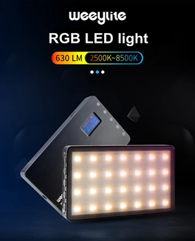 VILTROX Weeylife RB08P RGB 2500K-8500K Mini LED Video Gaisma Portatīvā Aizpildīt Gaismas Iebūvēts Akumulators, Telefona Fotokameru Fotografēšanas