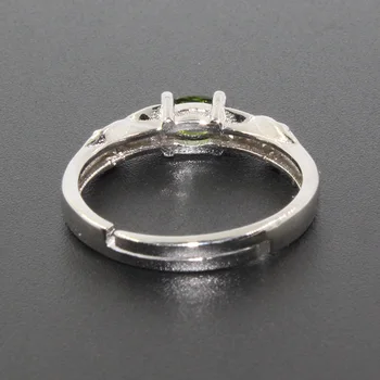 Hotsale 925 sudraba gredzens ar zaļu turmalīna 3 mm * 6 mm dabas turmalīna gredzenu cietā 925 sudraba rotaslietas turmalīna