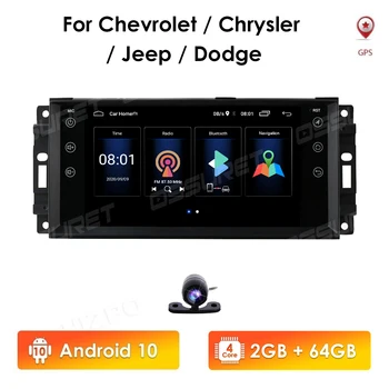 2G+64G Android 10 Automašīnas Radio, GPS Navi Jeep Cherokee 2009 2008 2010 Wrangler auto stereo Dodge radio Chrysler autoradio