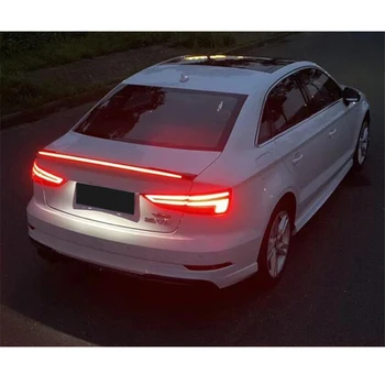 CEYUSOT Audi A3 S3 RS3 Sedans LED Bremžu Lukturi Spoileris Piederumu-19 ABS Automašīnas Bagāžnieka Melns Spoilers Spārnu, Asti A3 8V GT Style