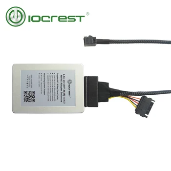 IOCREST U. 2 SFF-8639 M. 2 NVMe PCI-e, I/F SSD Adapter HDD Pcie Pārveidotāja Adapteris ar Kameras Darbvirsmas(SSD disks Nav Iekļauts)