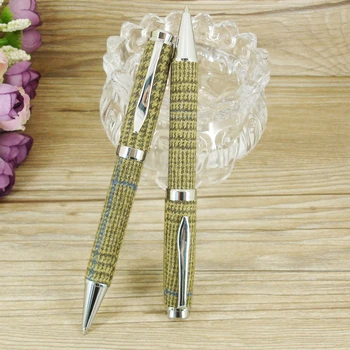 ACMECN Modes Britu stila Auduma Lodīšu Pildspalva ar Pārbaudītājs Modelis un Chrome Apdare Radošās Uzņēmējdarbības Pildspalva Ziemassvētku Dāvanas
