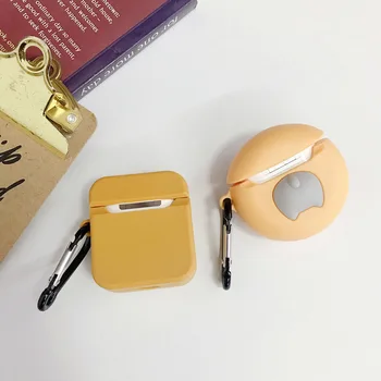 Bluetooth Austiņas Gadījumā Airpods Gudrs Vāks Airpods 2 Silikona Aizsardzības Aksesuāri Keychain Stereoskopiskās Kaķis Donut