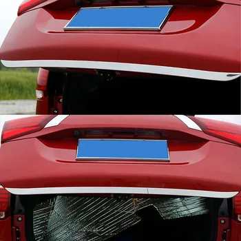 Par Mitsubishi Outlander 2013 - 2019 Chrome Aizmugures Bagāžnieka Akcentu Segtu Asti vārtiem Tailgate Apdares Atpakaļ Boot Durvju Lentes Uzlīmes