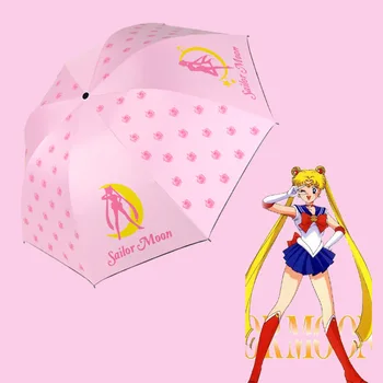 Sailor Moon Cosplay Aksesuārus Kawaii Sievietes, Meitenes, Tsukino Usagi Sauļošanās Jumta Āra Iela Portatīvo Saulessargs Saulessargs Prop