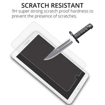 Rūdīta Stikla Screen Protector for Samsung Galaxy Tab E 9.6 T560 T561. gadam SM-T560 SM-T561 Tablete Aizsargājošu Stikla Aizsargs Filmu