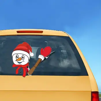 Auto Aizmugures Stikla Tīrītāja Uzlīmes Auto Aizmugurējā Vējstikla Uzlīmes Santa Claus, Sniegavīrs Ilgviļņu Tīrītājs Uzlīmes Car Styling Aizmugures Logu Uzlīmes