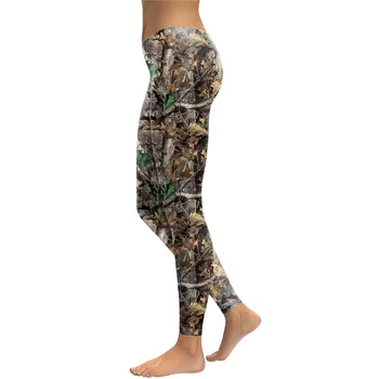 FCCEXIO Jaunu Stilu Camo Koku Zariem 3D Izdrukāt Augstas Kvalitātes Slim Legging Sieviešu Ikdienas Mājas Stulpiņi Sieviete, Fitnesa Bikses