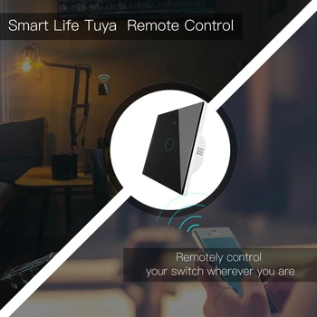 RF 433Mhz WiFi Smart Gaismas Slēdzi Smart Dzīves Tuya Bezvadu Tālvadības pults Strādā Ar Alexa Echo Google Home Black 1/2/3 Banda