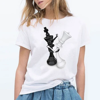 Jaunums dizaina Dejas Šahs Drukāt smieklīgi, t krekli, sieviešu streetwear šaha cienītājs draugiem dzimšanas dienas dāvanu Personalizēto punk tshirt
