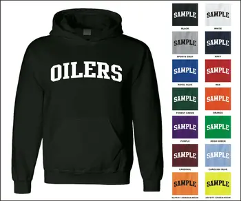 Oilers Koledžas Vēstuli, Komandas Nosaukums Jersey Kapuci sporta Krekls sieviešu, vīriešu apģērbu, mētelis pelēkā vārna