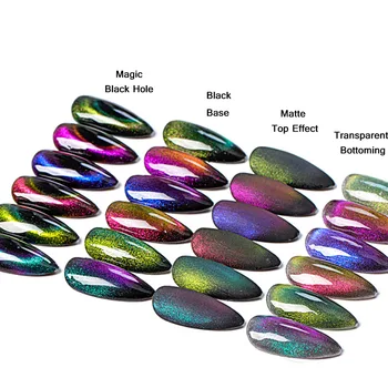 MIZHSE 9D Cat Eye UV Gēla Samērcē Off UV LED Nagu laka Zvaigžņotām Debesīm Spīd Magnēts Naglas Gel Nail Art Dizaina Laku Melnā Bāzes Nepieciešams