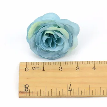 100gab 2.5 cm Mini Zīda Rožu Mākslīgo Ziedu Galvas, Lai Kāzu Puse, Apdare, Roku darbs Vainags Amatniecības Piederumi Viltus Ziedi