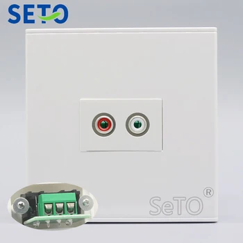 SeTo 86 Tips-Viens Portu, Red & White Audio Panelis Sienas Plāksne Ligzda Keystone Faceplate