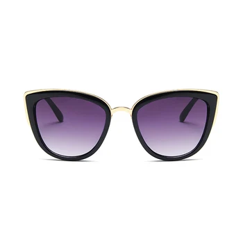OEC CPO Vintage Cat Eye Saulesbrilles Sieviešu Zīmola Dizainere Slīpums Saules brilles Par Sieviešu Lielo Rāmi Toņos UV400 Oculos O143