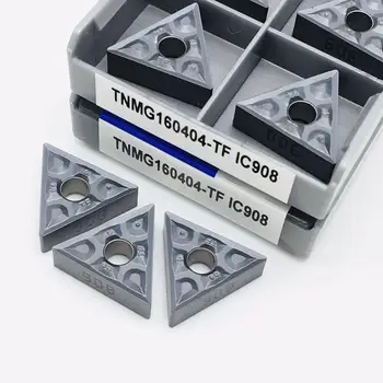 TNMG160404 TF IC907 IC908 TNMG160408 TF IC907 IC908 karbīda ielikt CNC ārējās virpas instrumentu TNMG 160404