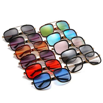 SHAUNA Dubultā Tilti Modes Laukumā Saulesbrilles Zīmolu Dizainera Āra Saules Brilles Toņos UV400