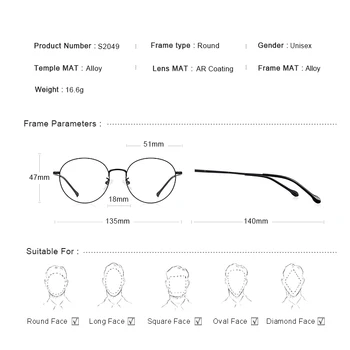 MERRYS DIZAINS Retro Apaļas Brilles, ietvari Vīrieši Sievietes Ultravieglajiem Vintage Briļļu Recepšu Brilles Optiskās Rāmis S2049
