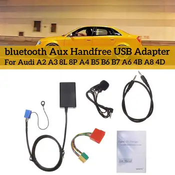 Automašīnas bluetooth Aux Handfree, USB Adapteris Mūzikas Audio Aux-in Kabeli Audi A3 8L 8P A4 B5-B7 A6 4B A8 4D
