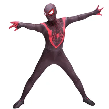 Vīriešu/Sieviešu/Bērnu PS5 Km Morales Cosplay Kostīmu Zentai Halloween Kostīmu Supervaronis Bodysuit Jumpsuit Peldēšanas Tērpi