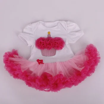 Baby Girl Tutu Bodysuits Zīdaiņu 1. Dzimšanas dienas svinības Tērpiem Ropas De Bebes Infantil Meninas Jaundzimušajiem Tilla Vestidos