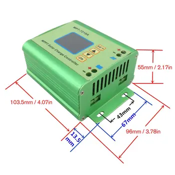 MPT-7210A Krāsu LCD Displejs MPPT Saules Paneļu Maksas Kontrolieris 24/36/48/60/72V Boost Saules Bateriju Kontrolieri