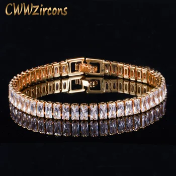 CWWZircons Augstas Kvalitātes Kubiskā Cirkonija Akmeņi Luksusa Dzeltena Zelta Dubaija Rotaslietas Aplieciet Aproci Sieviešu Kāzu Dāvanu CB029