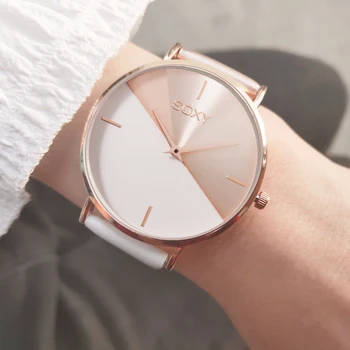 Sieviešu skatīties top zīmolu rose gold luksusa dāmas skatīties sieviešu pulkstenis vienkāršs ādas modes sieviešu pulksteņi reloj mujer zegarek damski