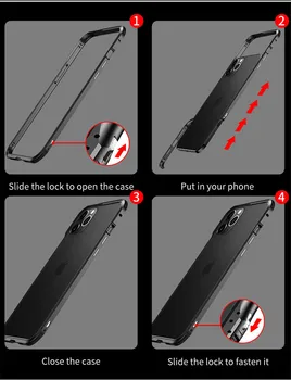 Ultra Slim gaismas Metāla Karkasa Cover iPhone 12 Mini Gadījumā Grūti Alumīnija Bumper Case For iPhone 12 iPhone12 Pro/12 Pro Max