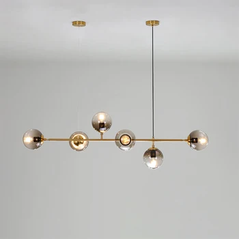 Ziemeļvalstu Dizaineru Stikla Bumbu piekariņu gaismas Ilgi Formu Dinning Room Dzīvojamā Istabā Karājas Kulons Lampas