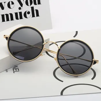 Q Gafas Braukšanas Brilles Vīriešu un Sieviešu Saulesbrilles Retro Kārtu UV400 Sieviešu Toņos Retro Brilles Steampunk Stils