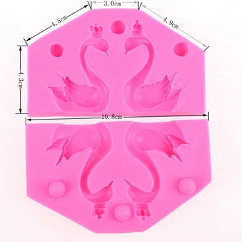 2 Gab./ komplekts 3D Gulbis ziepes pelējuma šokolādes kūka dekorēšanas instrumenti DIY cepšanas pomādes silikona veidnē F0441