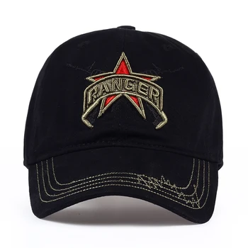Augstas kvalitātes RANGER Klp Mens izšuvumi Beisbola Cepurītes Zīmola ASV Armijas Kamuflāžas Cepure Snapback Cepures Kokvilnas Regulējams cepure