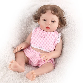 NPK LELLE Atdzimis Bērnu 17 collu Full Vinila silikona atdzimis Zīdaiņiem jaundzimušo meitene lelle, Skaista Vannas Rotaļlietas, Bērnu rotaļu biedrs, bebe boneca