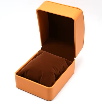 Bezmaksas Piegāde PETER LEE Zīmola Modes Luksusa Oranža Ādas Skatīties Kaste Ar Spilvenu Paketi, Ja Skatīties Rotaslietas Uzglabāšanas Dāvanu Kastē