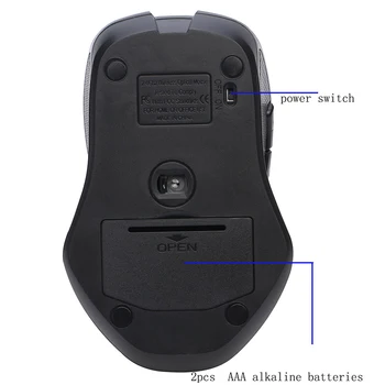 Bluetooth 2.4 GHz Wireless Gaming Mouse Klēpjdatoru/PC Akumulatoru darbināmas Spēles Pelēm 1000/1200/1600 DPI Optiskā Pele