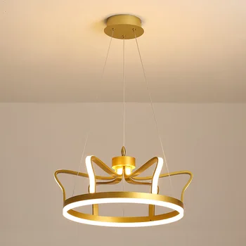Mūsdienu Zelta Kronis Dizains, Lustras, LED Lampas Mākslas Apdare Karājas Lampas Dzīvojamā Istaba Guļamistaba Virtuves Salu