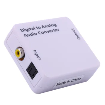 Digitālā uz Analogo Audio Converter Adapteris Optiskās Šķiedras Koaksiālie Toslink Signāla uz Analogo 2*RCA Pastiprinātājs Dekodera USB DAC Spdif